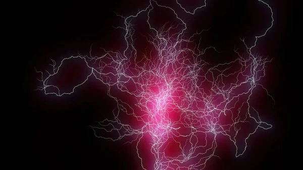 Czerwone Elektryczne Tło Energii Grzmotu Projekt Renderowania Komputera — Zdjęcie stockowe