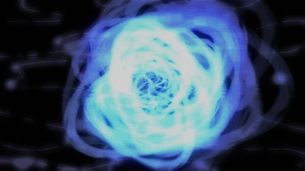 背景にブルーエネルギーを輝きます 2Dコンピュータレンダリングデザイン — ストック写真