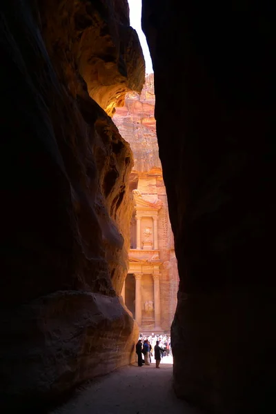 Entrada Las Ruinas Antigua Ciudad Petra Jordania — Foto de Stock