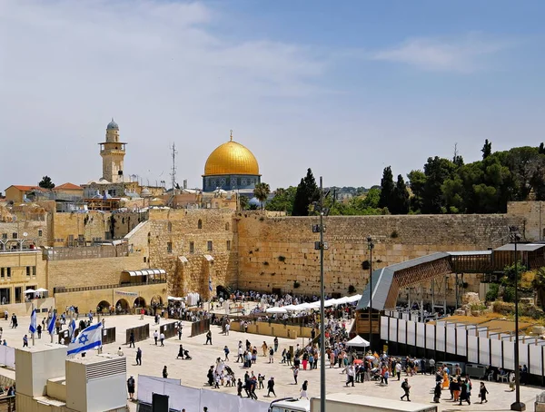 Izrael Jerozolima Zachodnia Ściana Modlitwa Przy Ścianie Zachodniej Izrael Jest — Zdjęcie stockowe