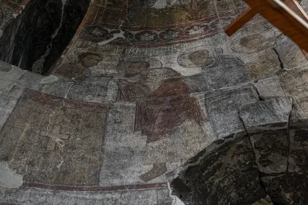 Όμορφες Τοιχογραφίες Και Εσωτερικό Του Μοναστηριού Kobayr Στην Αρμενία Τοιχογραφίες — Φωτογραφία Αρχείου