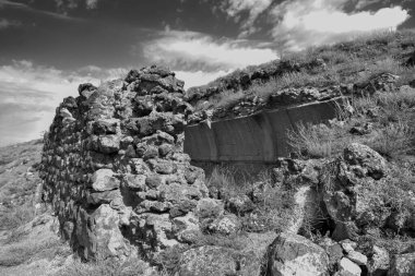  İjevanatun. Parçalar, detaylar, St. Stepanos Kilisesi yakınlarında Ermenistan, Kos adasında 7. yüzyılda..
