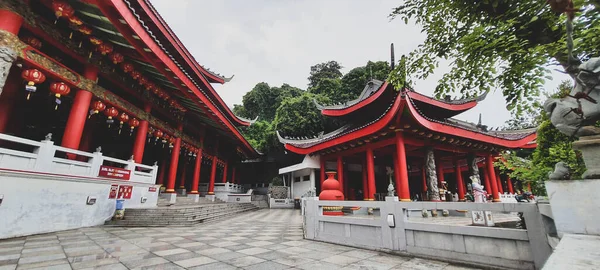 Semarang Daki Sam Poo Kong Tapınağının Çatısının Fotoğrafı Çin Stili — Stok fotoğraf