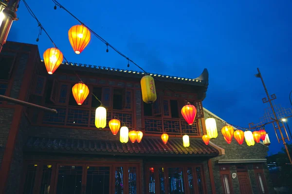 Paper Lantern Night Chinese Festival Pantai Indah Kapuk Jakarta — 图库照片
