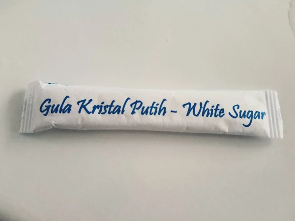 Jakarta Indonesië Oktober 2022 Dit Witte Kristallen Suikerstokje Verpakt Wit — Stockfoto
