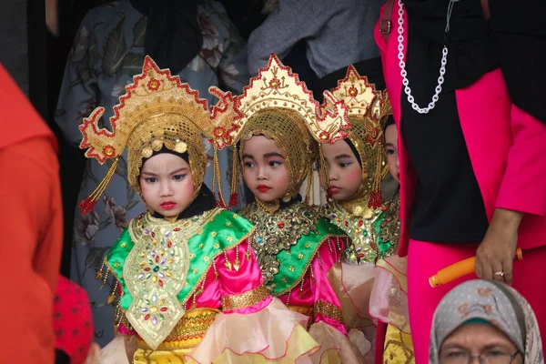 Jacarta Indonésia Novembro 2022 Crianças Pequenas Que Vão Jardim Infância — Fotografia de Stock