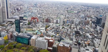 Tokyo, Japan in April 2019. The view of Tokyo from above as seen from the Tokyo Government Building, One of the Coolest Places to Enjoy the View of Tokyo City