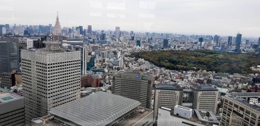 Tokyo, Japan in April 2019. The view of Tokyo from above as seen from the Tokyo Government Building, One of the Coolest Places to Enjoy the View of Tokyo City