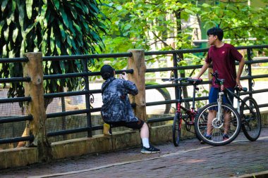 Jakarta, Indonesia in December 2022. The Zoo in Ragunan is one of the favorite places for small and large families which is very crowded during holidays. In this place children can get to know various kinds of animals.