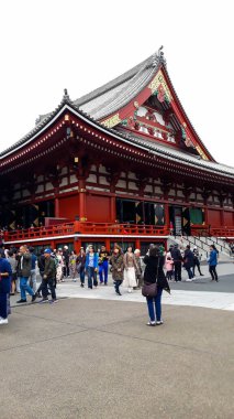 Tokyo, Japan on April 15, 2019. Local and international tourists visiting Sensoji Temple in Asakusa. It is very crowded with tourists because it is an attractive free destination and can be accessed from all stations in Tokyo.