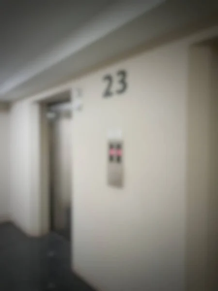 Defocused Blurred Photo Elevator Corridor Floor High Rise Building 23Rd — Fotografia de Stock