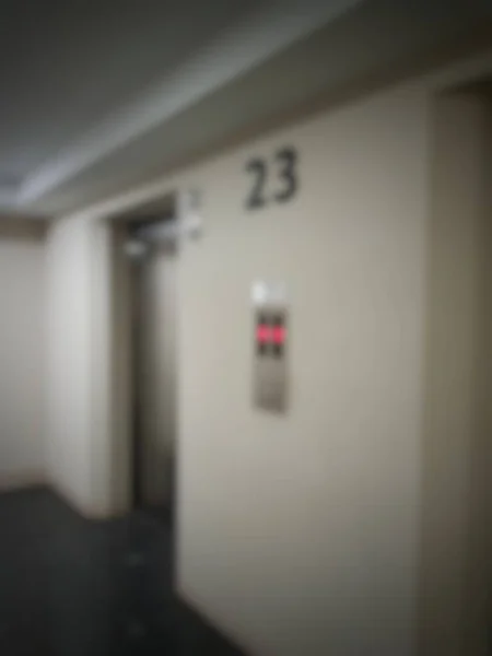 Defocused Blurred Photo Elevator Corridor Floor High Rise Building 23Rd — 스톡 사진