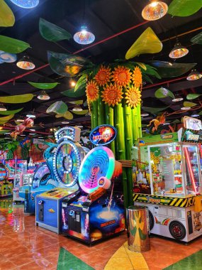 Jakarta, Indonesia in May 2022. Game rides at Funworld. A company engaged in the field of family entertainment and recreation services which is now known as the FUNWORLD trademark