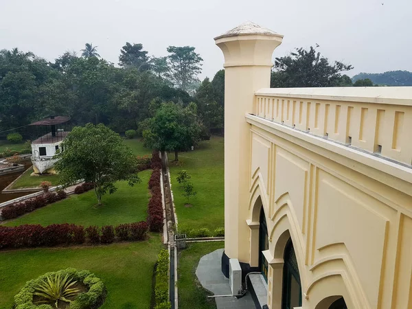 2019年10月 印度尼西亚Riau Sak Sri Indrapura Palace Atau Istana Siak Indrapura今天仍然屹立在Kp — 图库照片