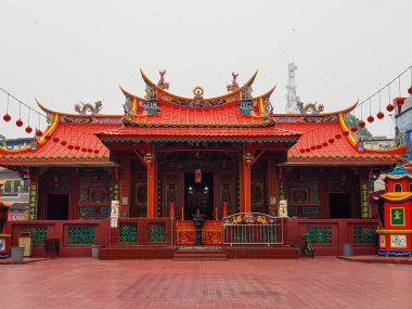 Riau, Endonezya Ekim 2019. Hock Siu Kiong Tapınağı Siak şehrinin doğu köşesinde yer almaktadır. Tapınak 1871 yılında Sultan Assyaidis Syarif Kasim Abduljalil Syaifuddin (Sultan I. Syarif Kasim) döneminde inşa edilmiştir.