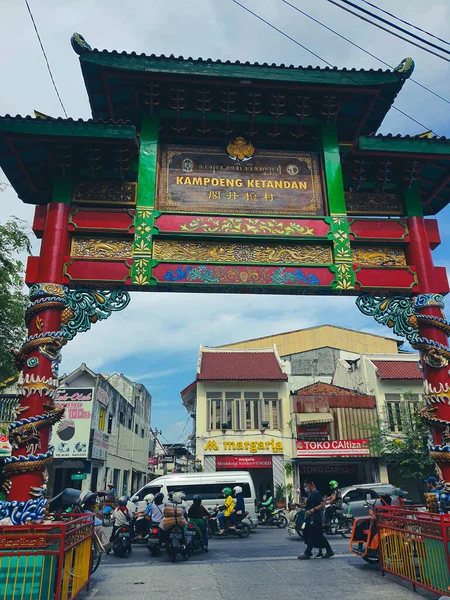 2022年7月 印度尼西亚日惹 Kampung Ketandan是位于日惹市中心Malioboro地区的一个唐人街 这个地区的建筑仍然被过去的细微差别所主宰 日惹的中国人民生活在 — 图库照片