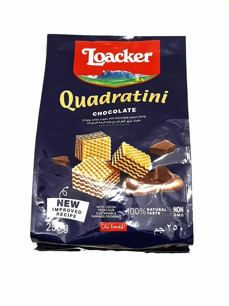 Selangor Malasia Mayo 2023 Wafer Loacker Quadratini Chocolate Cuatro Capas —  Fotos de Stock