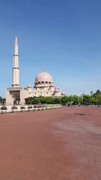 Putra Jaya Malaysia Maj 2023 Putra Moskén Eller Malajiska Masjid — Stockvideo