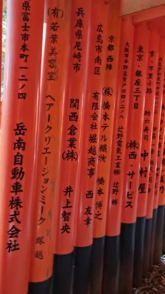 伏見稲荷大社は 京都伏見区にある神社である 稲荷を賛美する稲荷神社約4万社の中央神社である — ストック動画