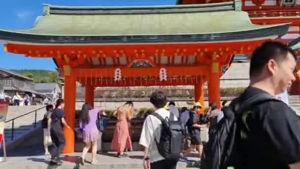 Kyoto Japan October 2023 Many Tourists Asia America Europe Visit — Stock Video