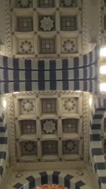 Medine, Suudi Arabistan, 29 Şubat 2024. Medine 'deki Nabawi Camii' nin (Hz. Çok güzel. Nabawi Camii 'nde namaz kılmanın ödülü, Büyük Cami' deki diğer camilerden bin kat daha büyüktür. 