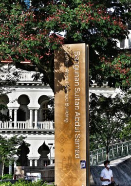 Kuala Lumpur, Malaysia on May 21, 2023. Information board and Directional signs in the Darat Merdeka area, Kuala Lumpur City Gallery, Sultan Abdul Samad Building, and other clipart