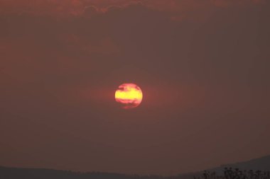 Altın saat günbatımı güzel manzara boş alan ile metin, mesaj veya alıntı yazmak için