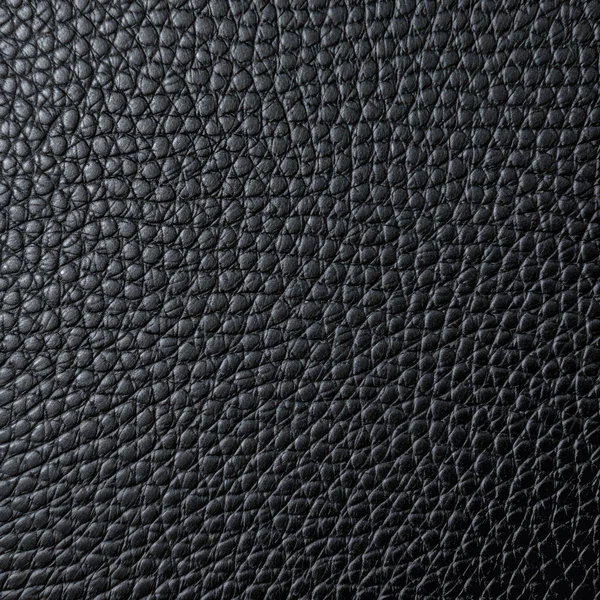 Flat Blank Black Leather Texture — Stock Photo, Image