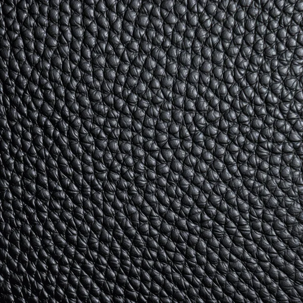 Flat Blank Black Leather Texture — Stock Photo, Image
