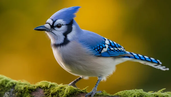 Close Outdoor Blue Jay Bird — стоковое фото