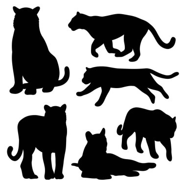 set of Tiger silhouette bundle
