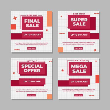 modern social media post template