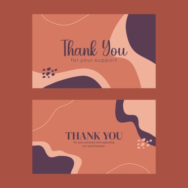 Teşekkürler kart şablonu vektörü