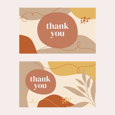 Teşekkürler kart şablonu vektörü