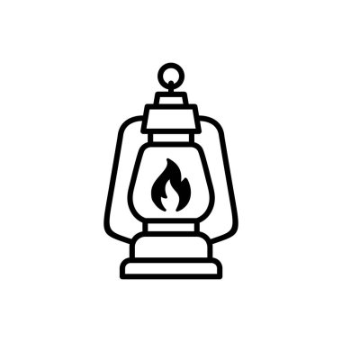  Klasik Fener Simgesi, Klasik Kamp Lambası İllüstrasyonu, Açık Hava Işıklandırma Sembolü