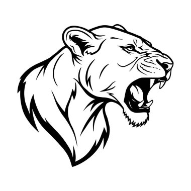 Aslan Baş Vekil, Kükreyen Aslan İllüstrasyonu, Vahşi Kadın Aslan Clipart, Vahşi Aslan Yırtıcı Sanat, Vahşi Aslan Çizimi