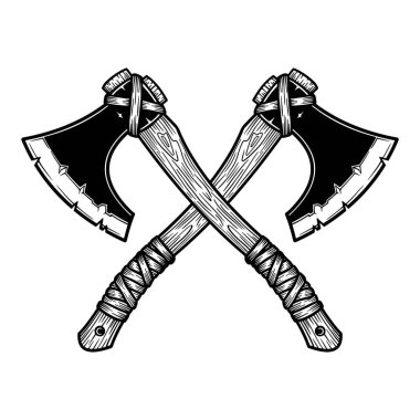 Çapraz Viking Baltaları, cesur ve güçlü Siyah ve Beyaz Baltalar