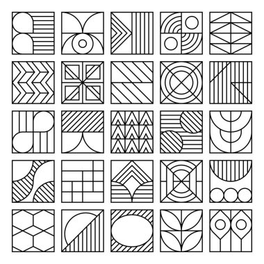 Doğrusal Geometrik Desen Ayarları, Modern Soyut Vektör Arkaplanı