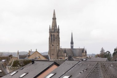 Belçika 'nın Arlon şehrindeki kilise gözlem güvertesinden. Yüksek kalite fotoğraf