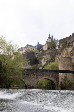 Grund, Lüksemburg 'un aşağısında. Yüksek kalite fotoğraf