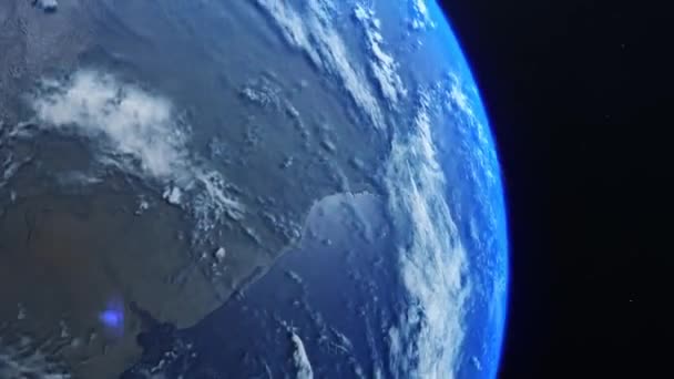 Zoom Pământ Centru Rotație Pământ Realist Rotație — Videoclip de stoc