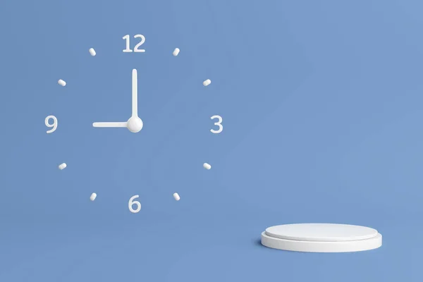 Reloj Tiempo Podio Visualización Para Diversas Actividades Como Tiempo Trabajo — Foto de Stock