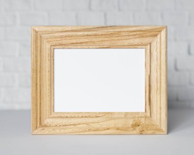 Boş Çerçeve, Modern ev dekorasyonu, resim, fotoğraf veya yazdırma sunumu için kopyalama alanı olan beyaz minimalist odada çerçeve modeli