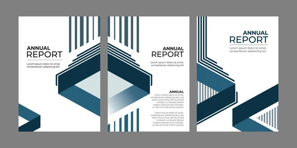 Présentation Modèle Brochure Rapport Annuel Conception Couverture — Image vectorielle