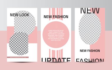 Modern moda satışları sosyal medya şablonları. Sosyal medya gönderme şablonu için düzenlenebilir pazarlama afişi