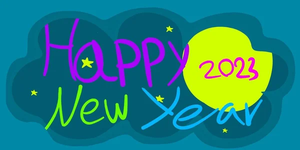 Happy Pnew Year 2023 Card Vector Illustration — Stock Photo, Image