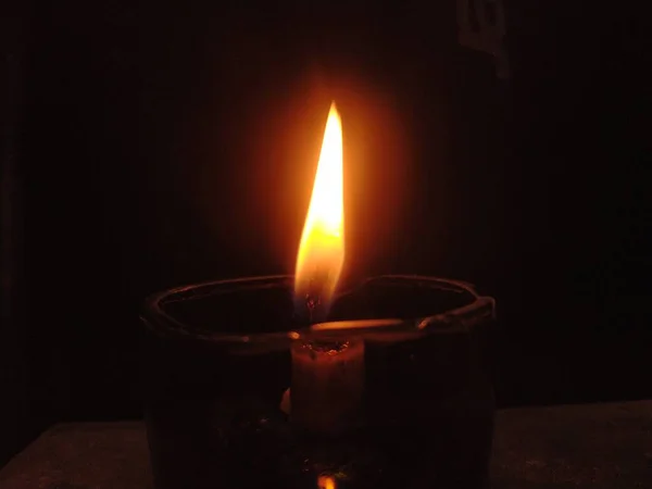 Kerze Dunkeln — Stockfoto