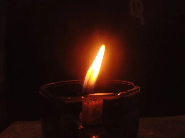 Kaarsen Vorm Van Brandende Kaarsen — Stockfoto