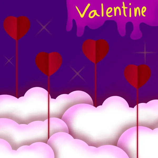 valentine's day background with hearts, illustration