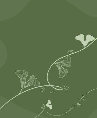 Yaprakları ve çiçekleri olan çiçek arkaplanı